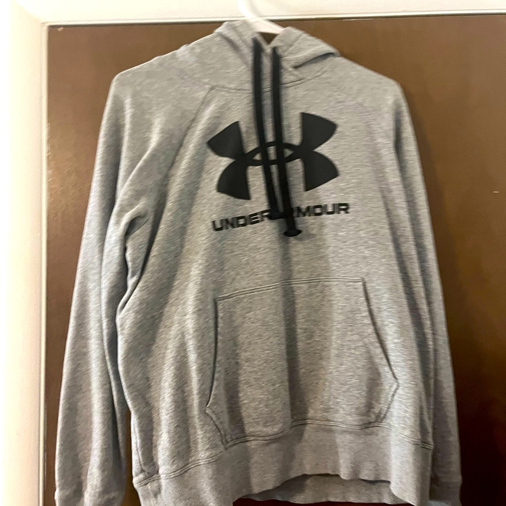 Light grey under armor hoodie
